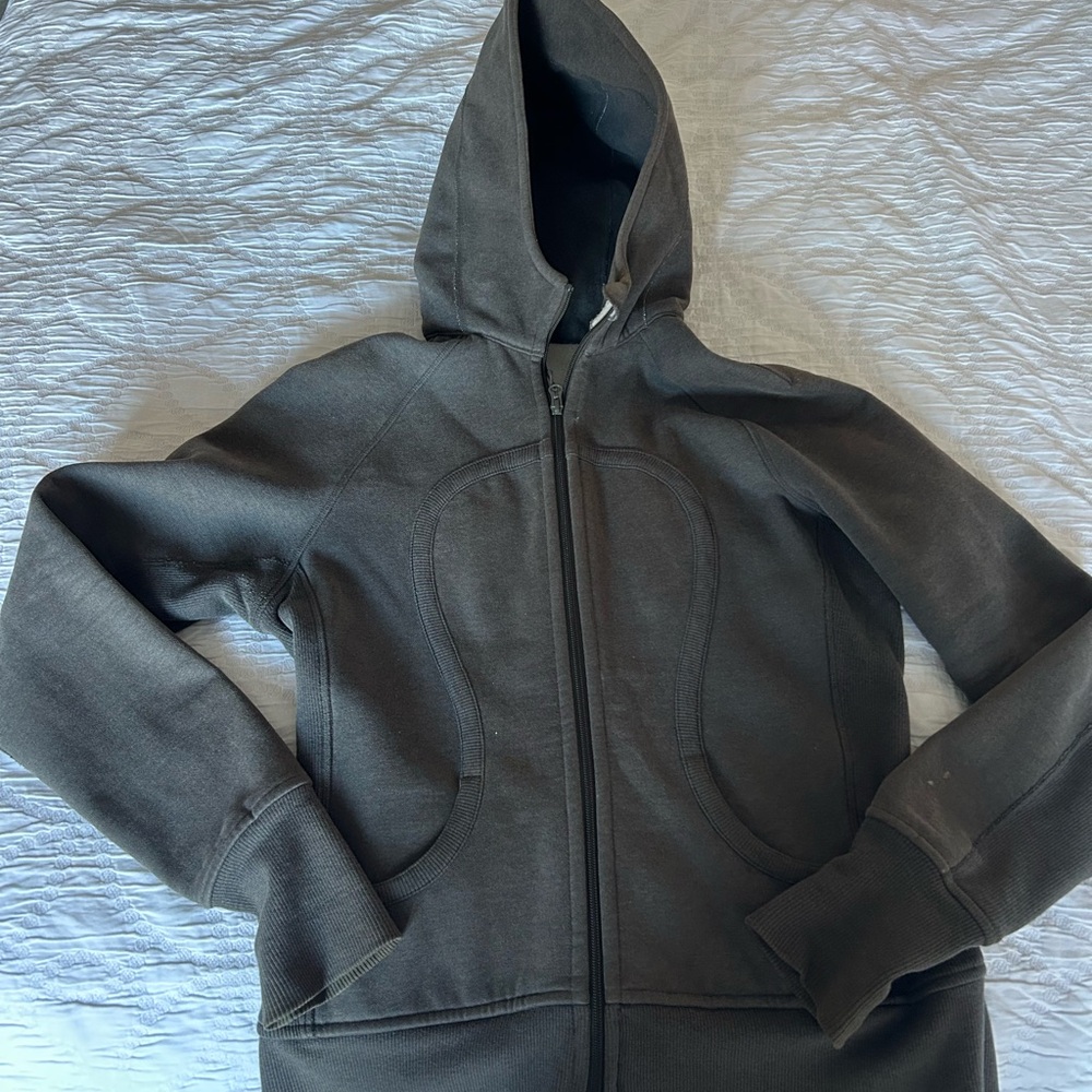 Lululemon heavyweight scuba Dark Gray Hooded Zip-Up Jacket